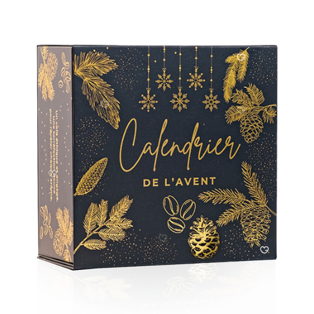 Calendrier de l’Avent Café Artisanal 2025 Arlo's Coffee avec 24 sachets de cafés 100 % Arabica torréfiés en France, idéal pour amateur de cafés.