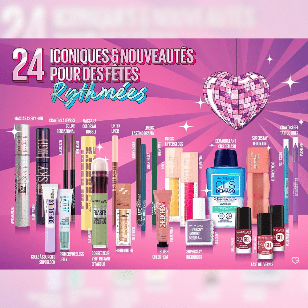 Calendrier de l'Avent Maybelline