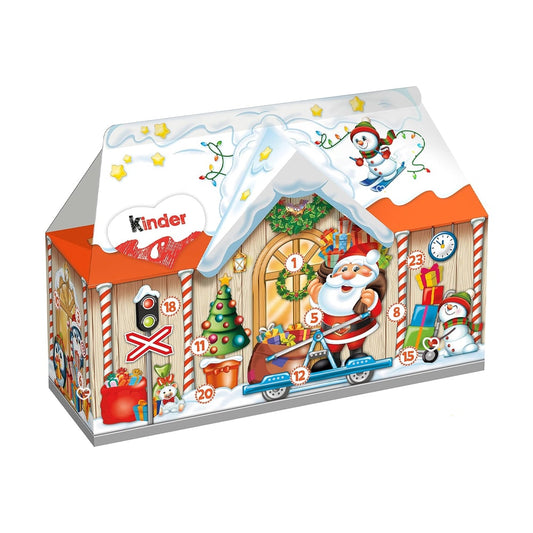 Calendrier de l'avent kinder Gare 3D 2024 contenant 24 chocolats au lait pour enfant et adulte