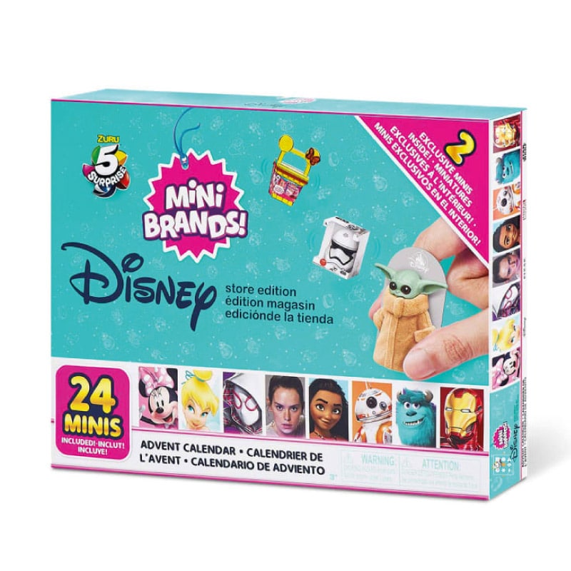 Calendrier de l'Avent Disney Mini Brands 2023 avec des miniatures détaillées de produits Disney, prêtes à ravir les collectionneurs et enfants en attendant Noël
