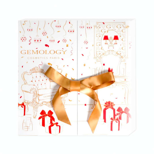 calendrier de l'avent gemology 2024 contenant 24 produits de beauté soin visage et peau avec cosmétique pouvoir des pierres