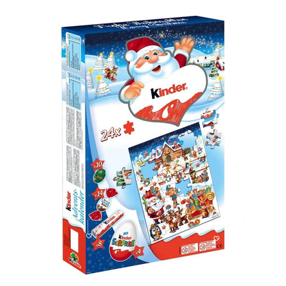 Calendrier de l'avent kinder puzzle 2024 contenant des chocolats au lait pour enfant et adulte