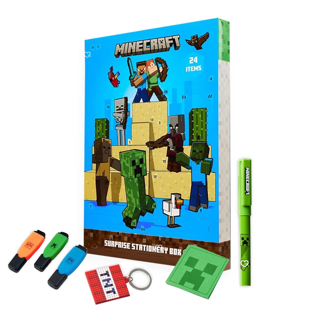 Calendrier de l'Avent Minecraft Papeterie