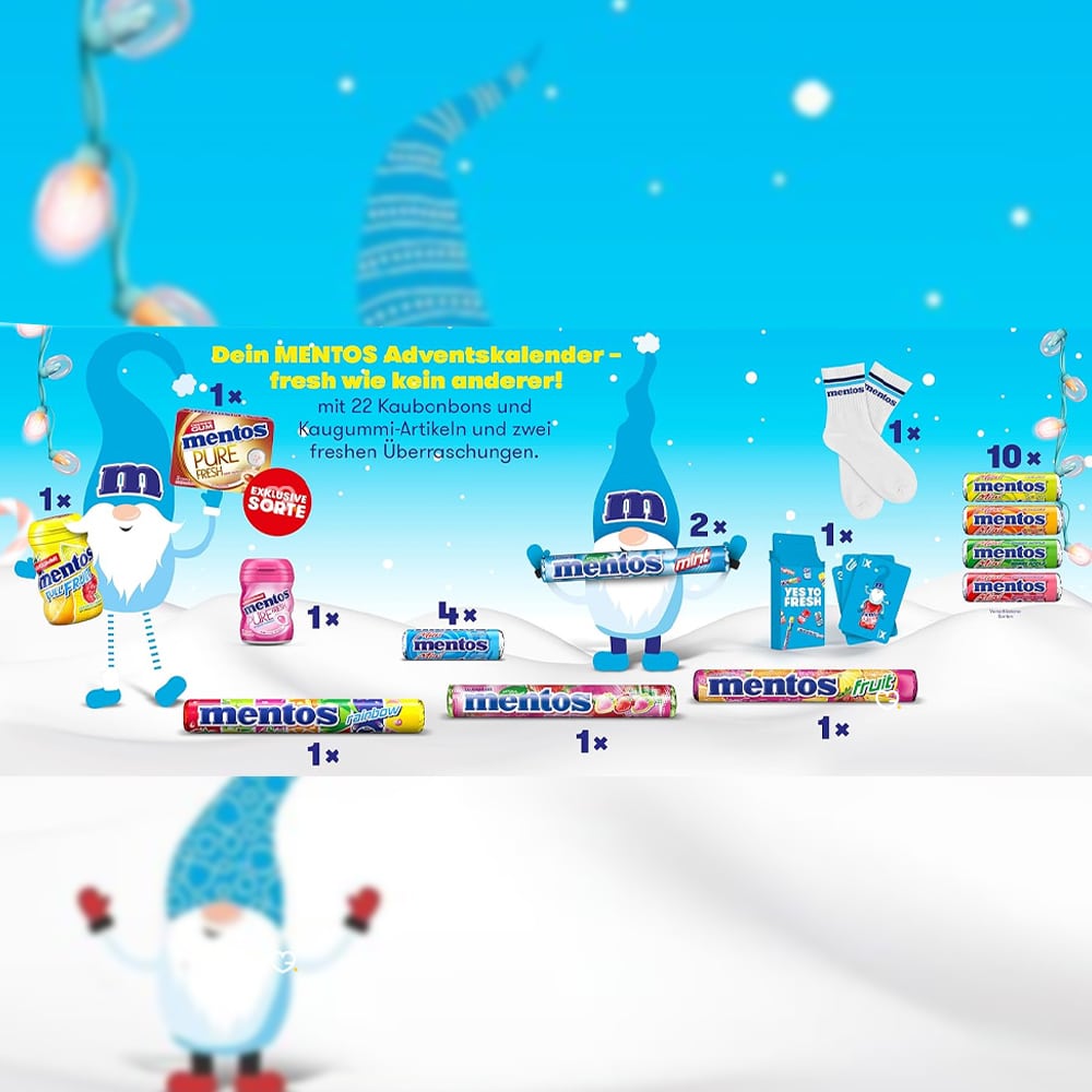 Calendrier de l'Avent Mentos